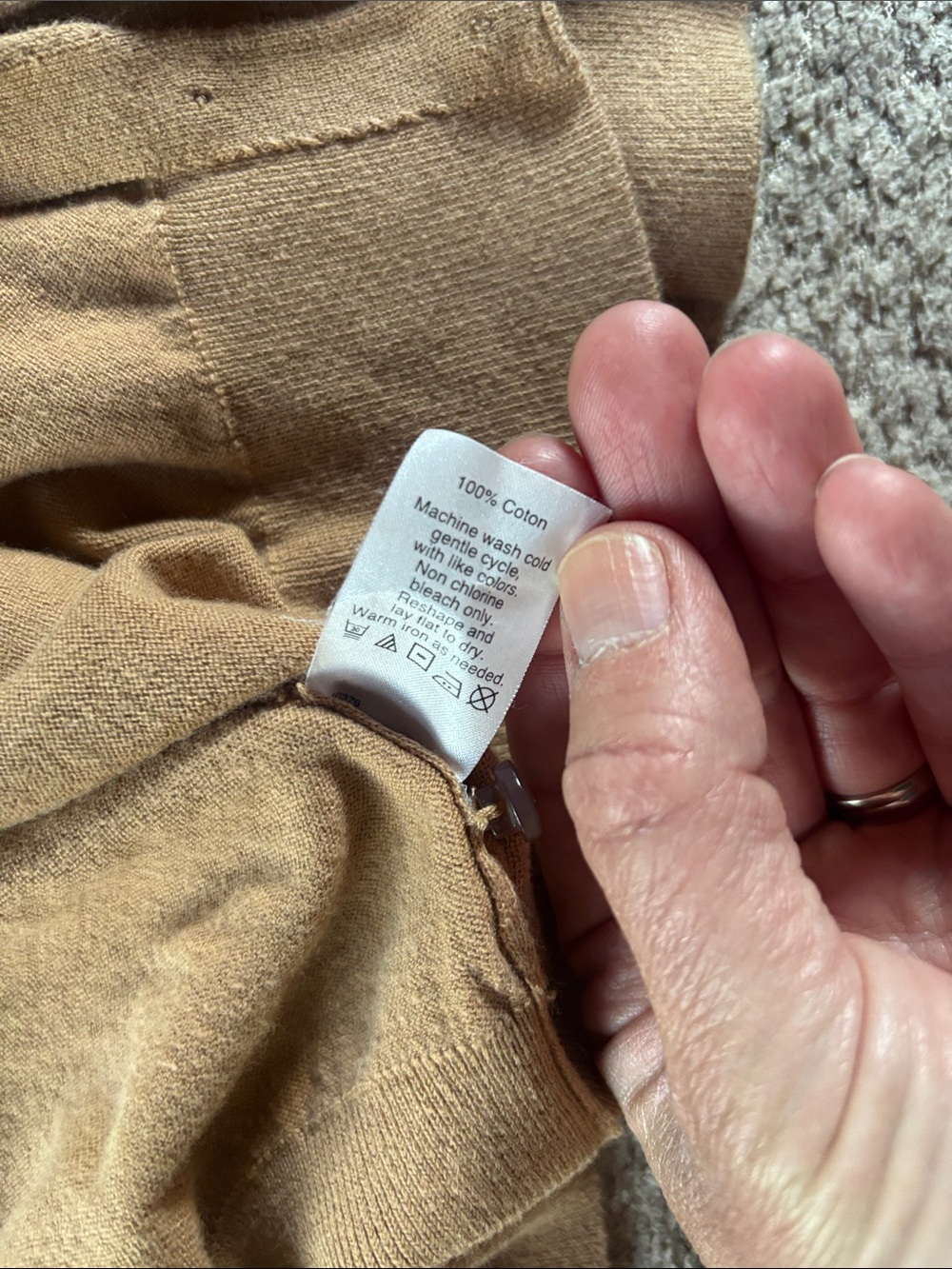 J. Crew Camel Button-Front Women's Cardigan - Picture 9 of 10